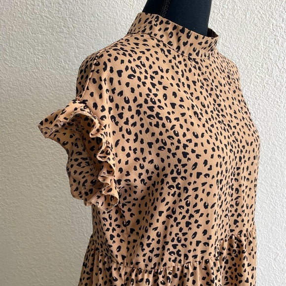 Beautiful Stylish Sexy Leopard Print Short Dress - Picture 5 of 16